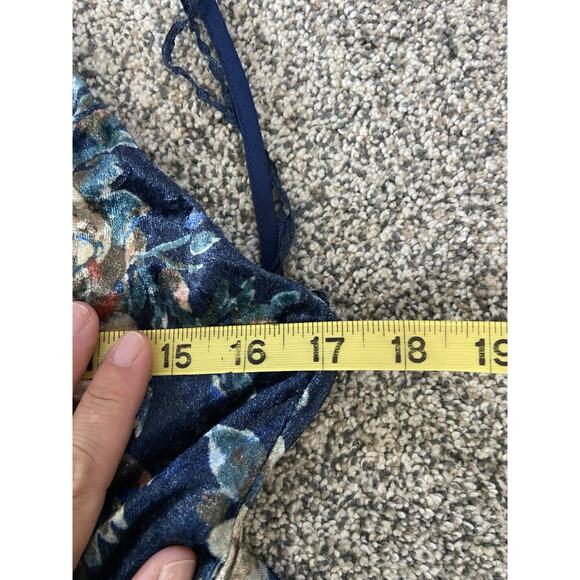 Hommage Crushed Velvet Floral Romper Large Vamp Whimsygoth Fairy Y2K Witchy - Picture 7 of 8